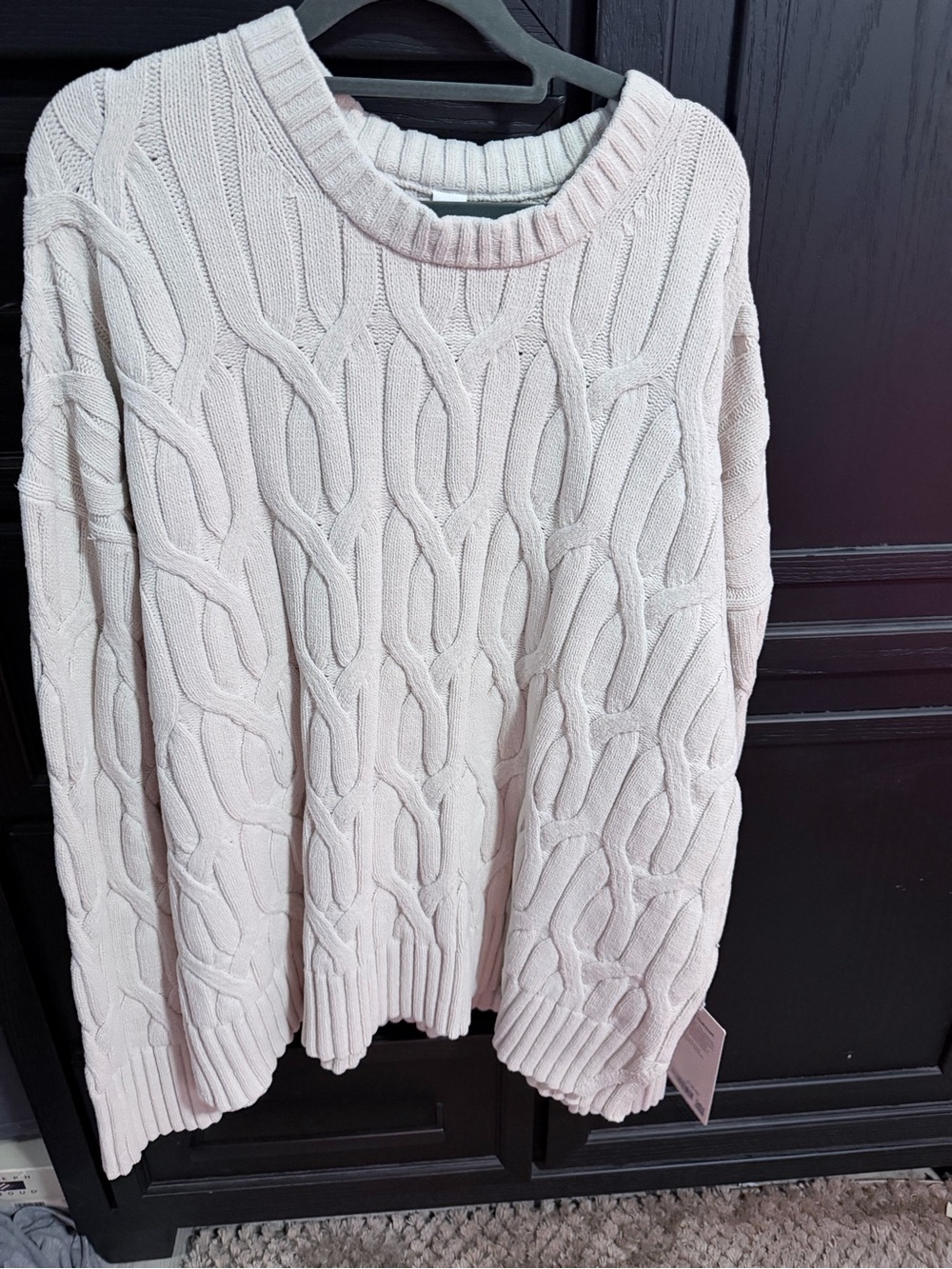 lululemon athletica Cream Cable-Knit Crewneck Sweater